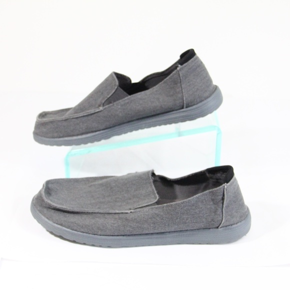 Eddie Bauer Men\'s Slip on Shoes sz 12 gray Loafer Canvas Moccasin main image 7